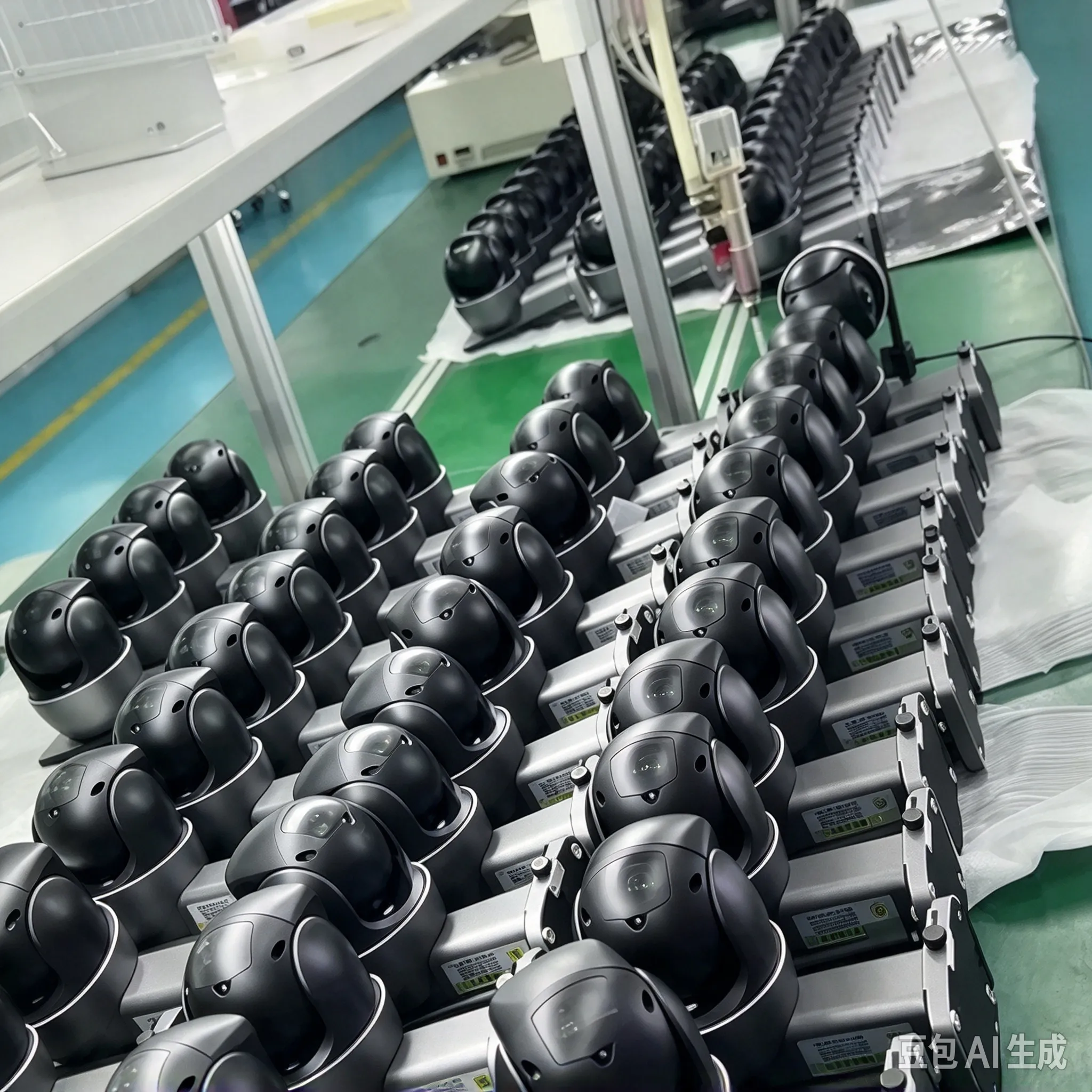 Mga module ng solar street light camera na binuo sa isang lugar ng produksyon ng pabrika