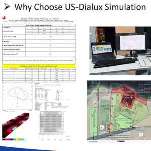 dialux simulation of solar light