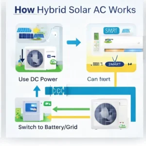 how hybrid solar air conditioner works
