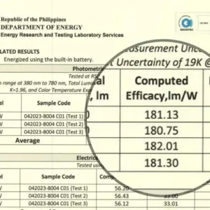 philippines-doe-test-report-250w-solar-light-efficacy