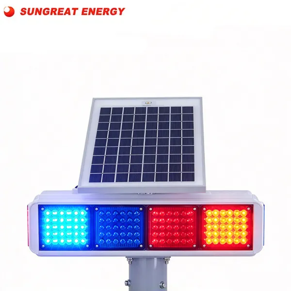 TL solar traffic signal light with blue, red, and yellow LED signal modules