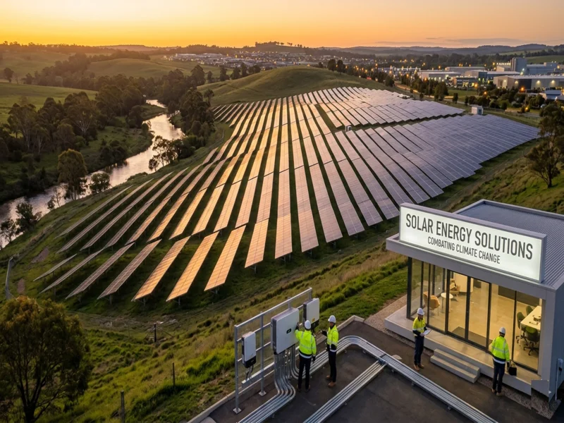 Conceptual feature image showcasing solar energy panels surrounding planet Earth to represent climate change mitigation.