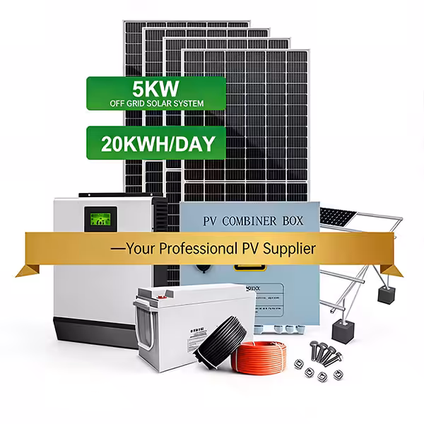 5-kW-Solaranlage mit kostengünstiger Lithiumbatterie zur Speicherung von Wohnenergie
