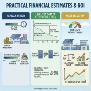 Practical Financial Estimates & ROI Investing in tier-one solar panels yields significant long-term financial advantages. For a standard commercial or industrial (C&I) installation