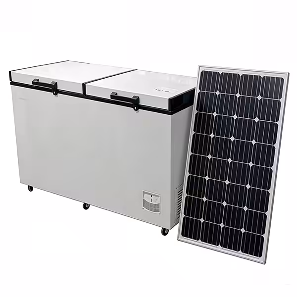 Sungreat Energy Solar-Gefriertruhe mit großem Fassungsvermögen und zwei Türen sowie hocheffizientem PV-Panel für die gewerbliche netzunabhängige Lagerung