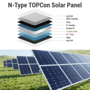 Pannelli solari TopCon funzionanti di tipo N