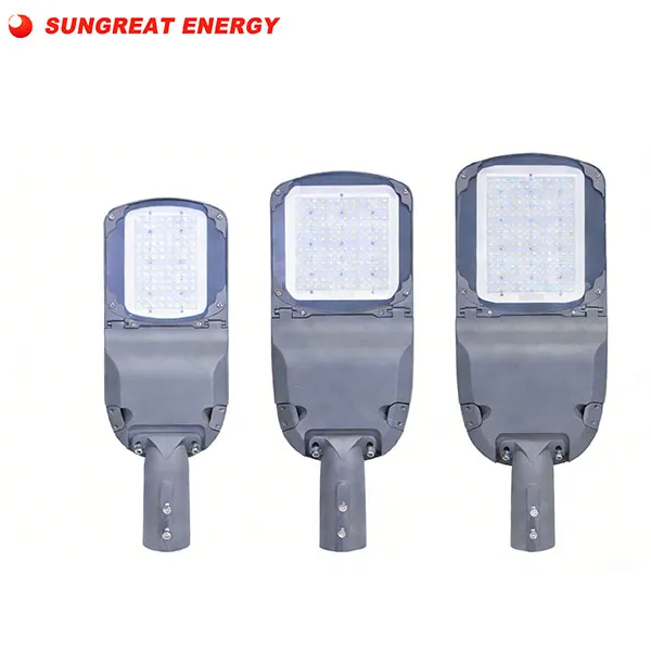 Sungreat Energy LA Series LED street lights in Mini, Medi, Large sizes=