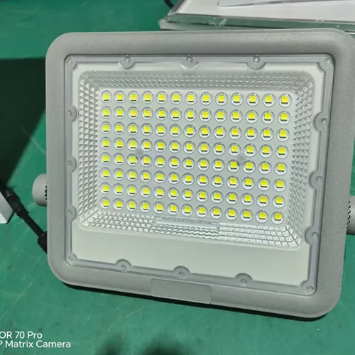Gros plan sur un module LED de projecteur solaire de la série FL montrant des puces LED haute luminosité