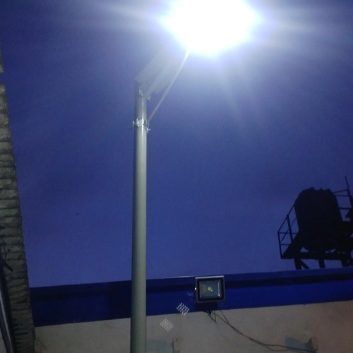 FNC series integrated solar street light with camera providing bright night lighting effect outdoors